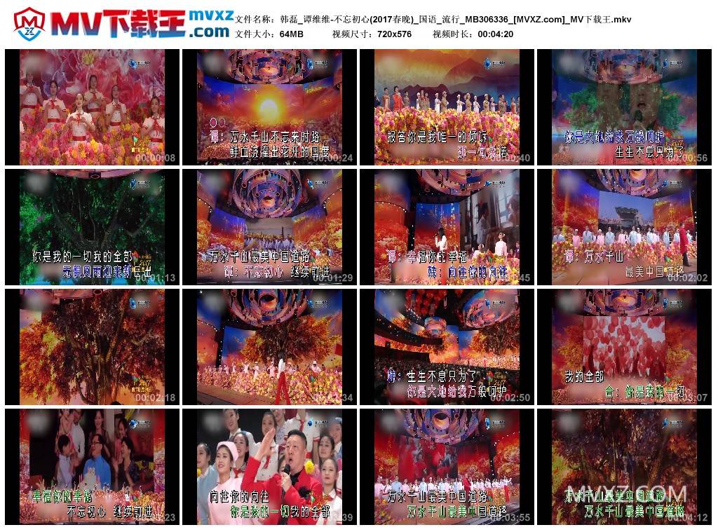 韩磊_谭维维-不忘初心(2017春晚)_国语_流行_MB306336